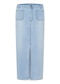 Jeansrock Kaffe "Damen Denimrock KAkarla", Damen, Gr. 38, blau (light blau washed denim), Obermaterial: 75% Baumwolle CO. 13% Viskose CV. 10% Polyester PES. 2% Elasthan EL., R&ouml;cke Jeansrock