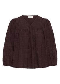 Langarmbluse Kaffe "Damen Bluse langarm KAmissie", Damen, Gr. 36, braun (coffee bean), Obermaterial: 98% Baumwolle CO. 2% Elasthan EL., Blusen Langarmbluse
