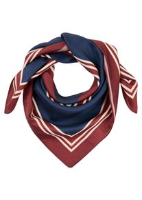 Nickituch Laura Scott, Damen, bunt (marine, bordeaux), Satin, Polyester, bedruckt, gemustert, gestreift, Modet&uuml;cher Nickituch, aus Satin, gemustert mit Streifen, f&uuml;r Casualmode und Streetwear