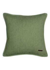 Dekokissen Esprit "Harp", gr&uuml;n (gr&uuml;n, unifarben), B:38cm L:38cm, Obermaterial: 100% Polyester, Dekokissen_Sitzkissen_Kissenh&uuml;llen, Dekokissen, aus Microvelour
