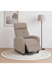 Relaxsessel Home Affaire "VESOUL, TV-Sessel, Ruhesessel mit Schlaffunktion, Webstoff", grau (taupe), B:68,5cm T:86cm, Sessel, Relaxsessel, Loungesessel mit manueller Relax- und Liegefunktion (105-135)