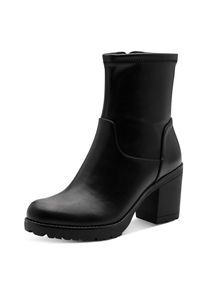 Stiefelette Marco Tozzi, Damen, Gr. 41, schwarz, Lederimitat, unifarben, Basic, Schuhe Stiefelette, Ankle Boots mit weichem Stretch-Schaft und Innenrei&szlig;verschluss