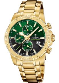 Festina "Timeless Chronograph" Quarzuhr, Armbanduhr, Herrenuhr, Edelstahlarmband, analog, Tag