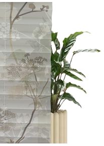 Plissee OTTO HOME "MYNNI" Gr. 5, beige (sand), B:70cm H:130cm, Obermaterial: 100% Polyester, Plissees, Plissee, florales Muster, Sonnenschutz, f&uuml;r T&uuml;r & Fenster- NEUHEIT