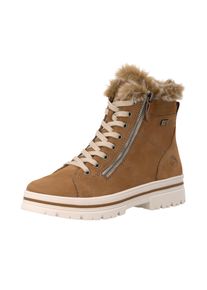 Winterboots Remonte, Damen, Gr. 45, braun, Leder, Textil, Schuhe Winterboots, Schn&uuml;rboots, Stiefelette mit TEX, Profilsohle