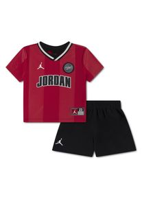 T-Shirt & Shorts Jordan "f&uuml;r Kids", Jungen, Gr. 92, rot (schwarz), Obermaterial: 100% Polyester, KOB Set-Artikel T-Shirt & Shorts, Set-Artikel, f&uuml;r sportliche Aktivit&auml;ten, sportlicher Stil