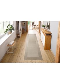 Wollteppich Theko "Gabbeh Super, Handweb, auch als L&auml;ufer erh&auml;ltlich, reine Wolle" Gr. 13, beige, B:90cm H:9mm L:250cm, Wolle, Teppiche, Wollteppich, Schlafzimmer, Wohnzimmer, Esszimmer, auch als Bettumrandung