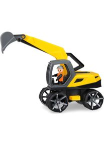 Spielzeug-Bagger LENA "Truxx", gelb, Spielzeugfahrzeuge, KinderB:14,5cm H:20cm T:34cm, Kunststoff, Spielzeug-Bagger, inklusive Spielfigur, Made in Europe, B:14,5cm H:20cm T:34cm