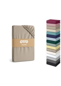 Spannbettlaken OTTO HOME "Physalis Basic und PREMIUM Qualit&auml;t, 100% Baumwolle, Jersey und Biber", beige, B:120cm L:200cm, Biber, Obermaterial: 100% Baumwolle, Bettlaken, Spannbettlaken, Bettlaken f&uuml;r Matratzen bis 18 cm H&ouml;he, Spannbetttuch, Laken