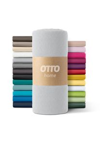 Spannbettlaken OTTO HOME "PAPRIKA Microfaser-Jersey und warme Fleece-Qualit&auml;t", grau (hellgrau), B:140cm L:200cm, Microfaser-Fleece, Obermaterial: 100% Polyester, Bettlaken, Spannbettlaken, Bettlaken Laken Spannbettuch, schnelltrocknend