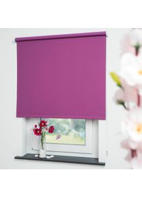 Seitenzugrollo Liedeco "Uni" Gr. 6, lila (brombeere), B:122cm H:180cm, Polyester, Rollos, Seitenzugrollo