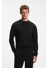Sweatshirt BOSS "Andrew", Herren, Gr. S, schwarz 001, Single Jersey, Obermaterial: 100% Baumwolle, unifarben, regular fit normal, Rundhals, Rippb&uuml;ndchen, Sweatshirts Sweatshirt, Basic, regular fit
