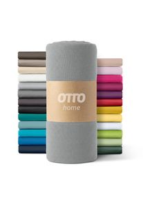 Spannbettlaken OTTO HOME "PAPRIKA Microfaser-Jersey und warme Fleece-Qualit&auml;t", grau (mittelgrau), B:160cm L:200cm, Microfaser-Fleece, Obermaterial: 100% Polyester, Bettlaken, Spannbettlaken, Bettlaken Laken Spannbettuch, schnelltrocknend