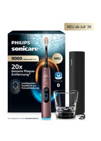 Elektrische Zahnb&uuml;rste PHILIPS SONICARE "DiamondClean 9000 HX9213", rosa, Elektrozahnb&uuml;rstenB:16cm H:23cm T:9,3cm, Elektrische Zahnb&uuml;rste, mit Smart-Sensoren und 7 Putzprogrammen, inkl. Reiseladeetui, B:16cm H:23cm T:9,3cm