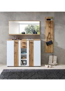 Garderoben-Set Innostyle "Garderobenset Sparks, 185x202x38cm (B/H/T)", wei&szlig;, Kastenm&ouml;bel-Sets, Garderoben-Set