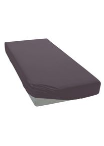 Spannbettlaken OTTO HOME "Physalis Basic und PREMIUM Qualit&auml;t, 100% Baumwolle, Jersey und Biber", grau (anthrazit), B:120cm L:200cm, Biber, Obermaterial: 100% Baumwolle, Bettlaken, Spannbettlaken, Bettlaken f&uuml;r Matratzen bis 18 cm H&ouml;he, Spannbetttuch, Laken