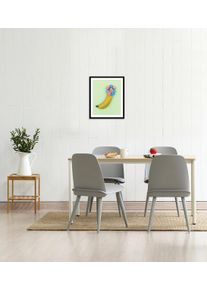 Bild queence "Collin", bunt (farbe rahmen: schwarz, farbe bild(er): bunt), B:50cm H:70cm, Acrylglas, Holz, Papier, Bilder, Bild, HD Premium Poster-Druck inkl. Holzrahmen