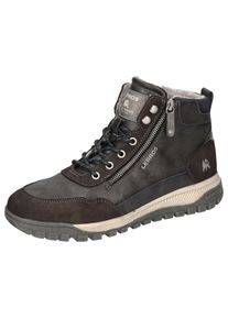 Winterboots Lerros, Herren, Gr. 48, schwarz (graphit), Lederimitat, Textil, Schuhe Winterboots, Schn&uuml;rboots, Outdoorboots mit Zierei&szlig;verschluss au&szlig;en