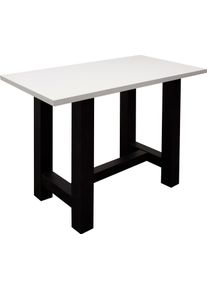 M&auml;usbacher Bartisch M&Auml;USBACHER, wei&szlig; (schwarzstahl, wei&szlig; matt lack, schwarzstahl), B:160cm H:105cm T:70cm, Tische, Bartisch, Gestell in U-Form (Breite 120, 140 oder 160 cm)