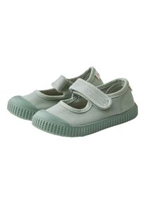 Krabbelschuh Sterntaler "Halbschuhe uni", M&auml;dchen, Gr. 22, gr&uuml;n (steingr&uuml;n), Obermaterial: 100% Baumwolle CO., Schuhe Krabbelschuh