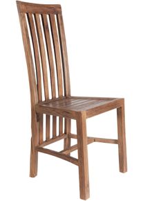 4-Fu&szlig;stuhl Sit "Armlehnstuhl Coral Teak Massivholz Landhaus Vintage Natur", beige (natur), B:46cm H:104cm T:45cm, St&uuml;hle, 4-Fu&szlig;stuhl, Teak Massivholz Armlehnstuhl im Vintage Landhaus Design