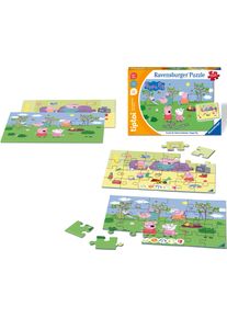 Puzzle Ravensburger "tiptoi Puzzle f&uuml;r kleine Entdecker: Peppa Pig", bunt, Puzzles, Kinder, Pappe, Puzzle, (2 x 24 Teile) Made in Europe