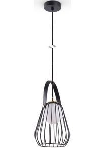 Paco Home Pendelleuchte "RICARDA", schwarz, &Oslash; 18cm H: 177cm, Leuchten, Wohnzimmer Vintage G9 K&auml;figleuchte Esszimmer Metall Industrial, Pendelleuchte