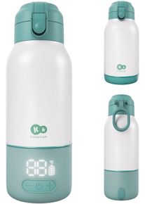 Flaschenw&auml;rmer Kinderkraft "GAJA", Baby, wei&szlig; (gr&uuml;n), Metall, Polypropylen, Babykostw&auml;rmer Flaschenw&auml;rmer, Milchw&auml;rmer und Thermosflasche in einem