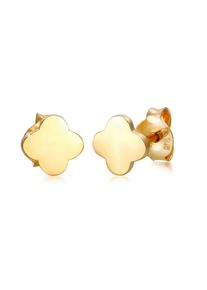 Paar Ohrstecker Elli "Ohrringe Ohrstecker Kleeblatt 925 Sterling Silber" Gr. 6, gold, Ohrringe, Damen, 6, ohne Stein, Silber 925 (Sterlingsilber), Paar Ohrstecker