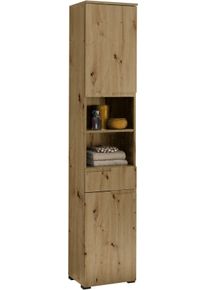 Hochschrank BASIC BY BALCULINA "Spice, Badezimmerschrank BxTxH 40x191x32 cm", beige (artisan), B:40cm H:191cm T:32cm, Holzwerkstoff, Schr&auml;nke, Hochschrank, Breite 40 cm, Griffmulden
