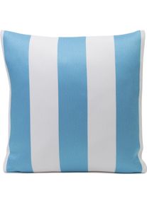 G&ouml;zze Dekokissen G&Ouml;ZZE "Bali" Gr. 2, blau (wei&szlig;, t&uuml;rkis, gestreift), B:50cm L:50cm, Obermaterial: 65% Polyacryl, 35% Polypropylen, Dekokissen_Sitzkissen_Kissenh&uuml;llen, Dekokissen