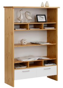 Highboard Home Affaire "Ixo, Kommode", gelb (wei&szlig;, honigfarben), B:101cm H:146cm T:39cm, Sideboards, Highboard, Stauraumschrank, Breite 101 cm, aus massiver Kiefer, FSC