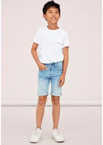 name it "NKMSILAS SLIM DNM L SHORT" Baumwollmischung, Stretch, Umschlagsaum