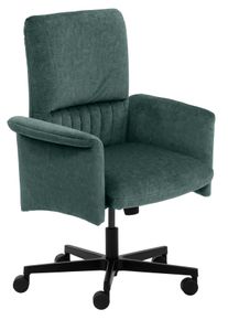 Drehstuhl MAYER SITZM&Ouml;BEL "myCOSYWORXX Homeoffice Sessel", blau (petrol, schwarz, petrol), B:71cm H:97cm T:64cm, Stoff, St&uuml;hle, Drehstuhl, besonders bequem gepolstert