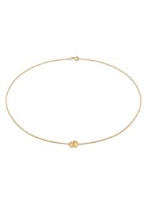 Kette mit Anh&auml;nger Elli "Halskette Choker Kreis Geo 925 Silber" Gr. 40, gold, Halsketten, Damen, Silber 925 (Sterlingsilber), Kette mit Anh&auml;nger