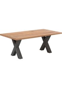 Couchtisch M&Auml;USBACHER "Mister X-CT 120", grau (graphit, stirling oak, graphit, stirling oak), B:120cm H:47cm T:70cm, Tische, Couchtisch, M&auml;usbacher Couchtisch mit X Gestell. Breite 120 cm