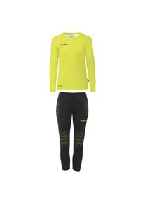 Sportanzug Uhlsport "Torwart-Sets Prediction Junior Kids", M&auml;dchen, Gr. 116, gelb (fluo gelb, schwarz), Obermaterial: 100% Polyester Pol. recyc.., Sportanz&uuml;ge Sportanzug