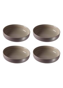 Schale RITZENHOFF & BREKER "Schalen Jasper &oslash; 19.0 cm 4er Set", grau (taupe), L:19cm, Sch&uuml;sseln, Schale