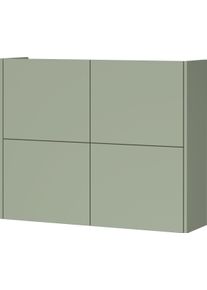 H&auml;ngeschuhschrank Germania "Binetto", gr&uuml;n (taupegr&uuml;n, navarra, eiche, nachbildung), B:97cm H:79cm T:27cm, Holzwerkstoff, Schr&auml;nke, H&auml;ngeschuhschrank, Garderobenschrank, Push-to-open, verstellbare B&ouml;den, Tiefe: 27cm
