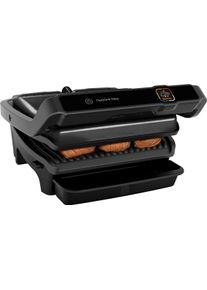 Kontaktgrill Tefal "GC7508 OptiGrill Elite", schwarz, B:36,3cm H:18cm T:34,1cm, Kontaktgrill_Standgrill_Tischgrill_Teppanyakigrill, Kontaktgrill, Grillassistent, intuitive Bedienung, 12 voreingestellte Programme
