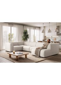 Wohnlandschaft OTTO HOME "Merid U-Form, B: 367 cm", beige (creme), B:367cm H:70cm T:206cm, 100% Polyester, Sofas, Wohnlandschaft, jederzeit durch Module erweiterbar