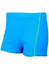 Badehose AQUARTI "Badehose Jungen Badehose Gestreift mit Motiven", Jungen, Gr. 116, N-Gr, blau (022 t&uuml;rkis, gr&uuml;n), Obermaterial: 80% Polyester PES. 20% Elasthan EL., Badehosen Badehose