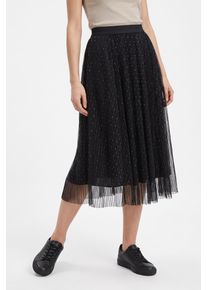 Maxirock Only "ONLLAVINA DOT SKIRT JRS", Damen, Gr. XS (34), schwarz (schwarz print:grau dot), Jersey, Obermaterial: 100% Polyester, bedruckt, gepunktet, lang, R&ouml;cke Maxirock, Kunstfaser