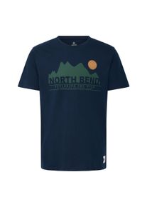 Rundhalsshirt North Bend "Rundhalsshirt NBCash", Herren, Gr. L, blau (navy blazer), Obermaterial: 60% Baumwolle CO. 40% Polyester PES., Shirts Rundhalsshirt