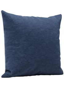 Kissenbezug WOLKENFELD "Flanell Baumwolle Kopfkissenbezug - Premium Kissenbezug", blau (hellgrau, marine blau), B:80cm L:80cm, Flanell, Obermaterial: 100% Polyester, Kissenbez&uuml;ge, Kissenbezug, Gr&ouml;&szlig;e 80x80, 40x80 und 70x90 cm; versteckter Rei&szlig;verschluss