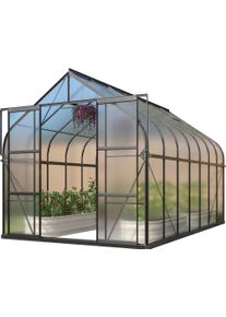 Gew&auml;chshaus Vitavia "Dione 11500", schwarz, B:263,5cm H:254,5cm T:445cm, Gew&auml;chsh&auml;user, Gew&auml;chshaus, Alu-Profile, Stahlfundamentrahmen, 4 mm Hohlkammerplatten