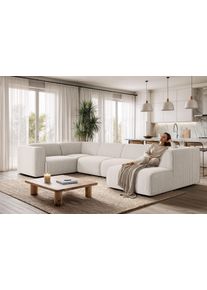 Wohnlandschaft OTTO HOME "Merid U-Form, B: 367 cm", beige (creme), B:367cm H:70cm T:206cm, 100% Polyester, Sofas, Wohnlandschaft, jederzeit durch Module erweiterbar