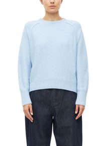 Strickpullover s.Oliver, Damen, Gr. 40, blau haze, Strick, Obermaterial: 66% Baumwolle, 32% Polyester, 2% Elasthan, unifarben, normal h&uuml;ftbedeckend, Rundhals, Flachstrickb&uuml;ndchen, Pullover Strickpullover, mit Rundhals
