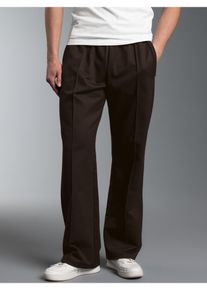 Jerseyhose TRIGEMA "TRIGEMA Freizeithose mit weitem Bein und Elastikbund", Herren, Gr. XXL, Normalgr&ouml;&szlig;en, braun (mocca), Sweatware, 70% Baumwolle, 30% Polyester, Basic, Hosen Jerseyhose