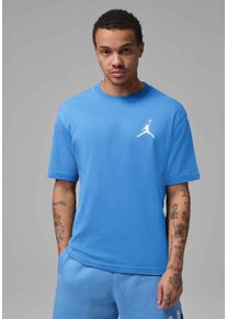 Trainingsshirt Jordan "M J JUMPMAN SS LBR TEE 2", Herren, Gr. S, blau (university blau, wei&szlig;), Obermaterial: 100% Baumwolle, normal, Rundhals, Shirts Trainingsshirt, leichtes Material, schnell trocknend, sportliche Passform